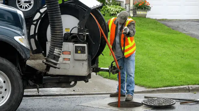 Technician using specialized drainage equipment for sewer line cleaning and foundation protection in Reno, NV